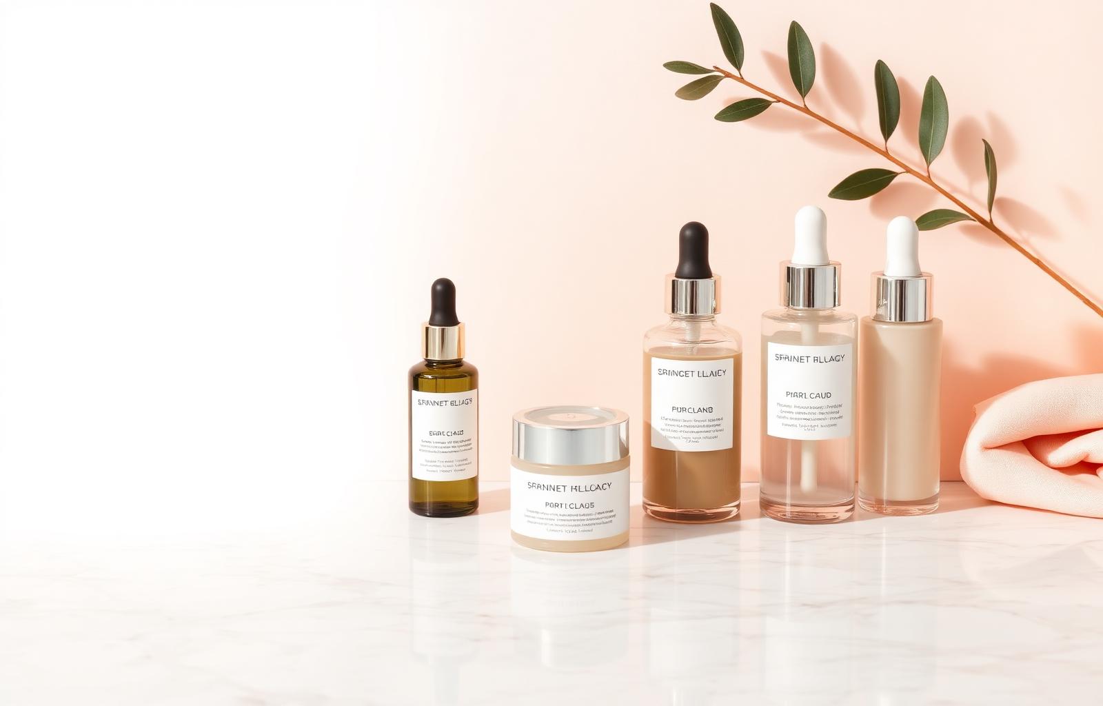 Skincare serum collection promotional banner