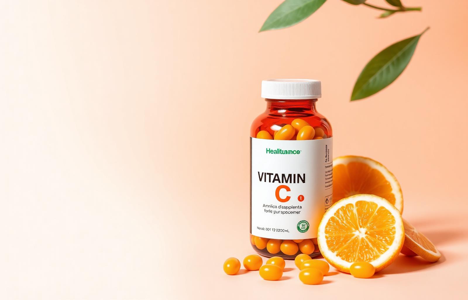 Vitamin C supplements promotional banner